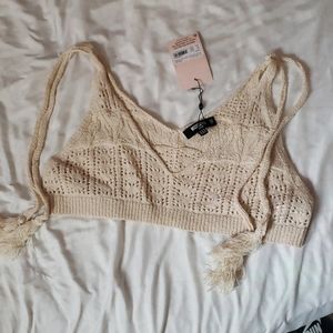 Missguided crochet crop top